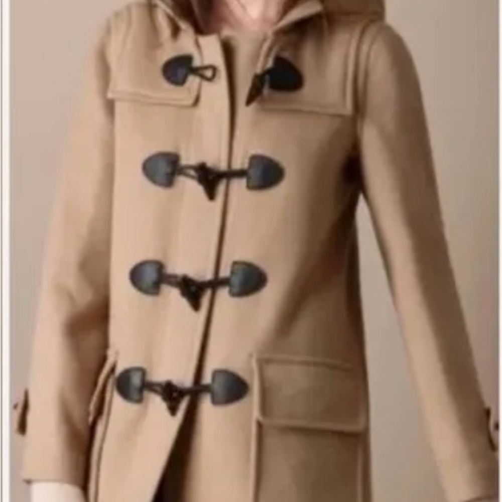 Burberry Brit Wool Duffle Coat, Size 6